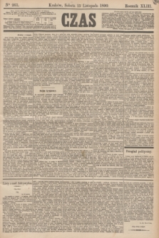 Czas. R.43, Ner 263 (15 listopada 1890)