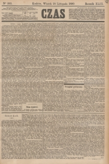 Czas. R.43, Ner 265 (18 listopada 1890)