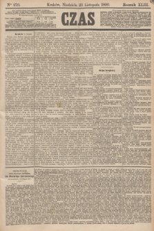 Czas. R.43, Ner 270 (23 listopada 1890)