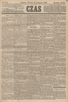 Czas. R.43, Ner 271 (25 listopada 1890)