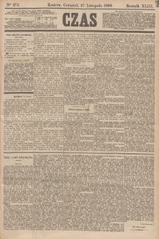Czas. R.43, Ner 273 (27 listopada 1890)