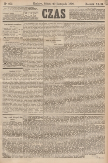 Czas. R.43, Ner 275 (29 listopada 1890)