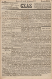 Czas. R.43, Ner 284 (11 grudnia 1890)
