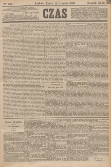 Czas. R.43, Ner 285 (12 grudnia 1890)
