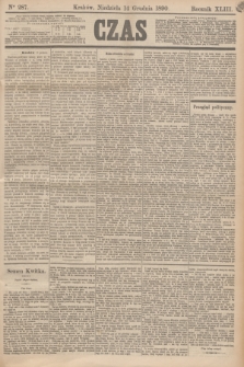 Czas. R.43, Ner 287 (14 grudnia 1890)