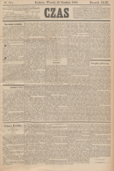 Czas. R.43, Ner 294 (23 grudnia 1890)