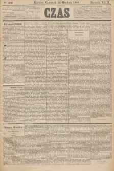 Czas. R.43, Ner 296 (25 grudnia 1890)