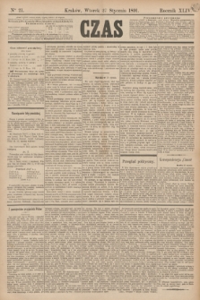 Czas. R.44, Ner 21 (27 stycznia 1891)