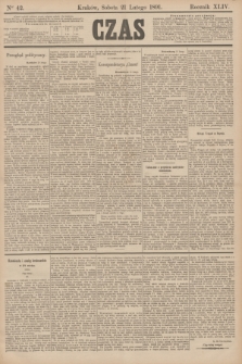 Czas. R.44, Ner 42 (21 lutego 1891)