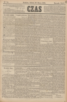 Czas. R.44, Ner 72 (28 marca 1891)