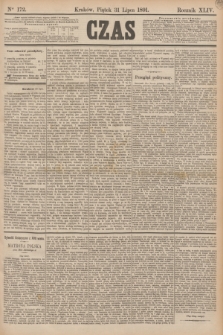 Czas. R.44, Ner 172 (31 lipca 1891)