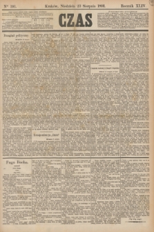 Czas. R.44, Ner 191 (23 sierpnia 1891)