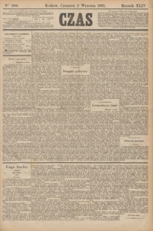 Czas. R.44, Ner 200 (3 września 1891)