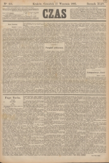 Czas. R.44, Ner 211 (17 września 1891)
