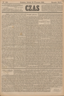 Czas. R.44, Ner 213 (19 września 1891)