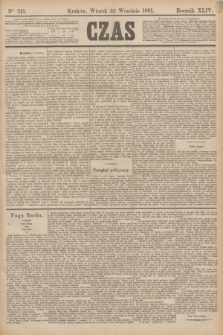 Czas. R.44, Ner 215 (22 września 1891)