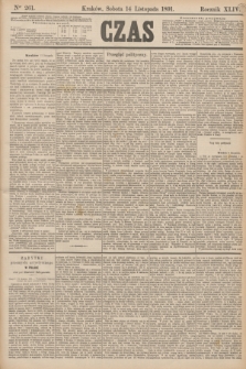 Czas. R.44, Ner 261 (14 listopada 1891)