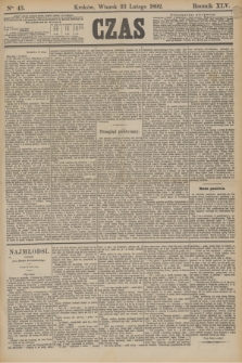 Czas. R.45, Ner 43 (23 lutego 1892)