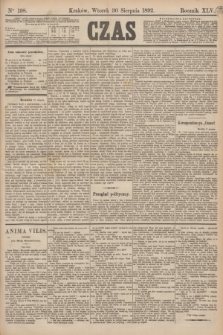 Czas. R.45, Ner 198 (30 sierpnia 1892)