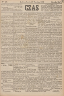 Czas. R.45, Ner 213 (17 września 1892)