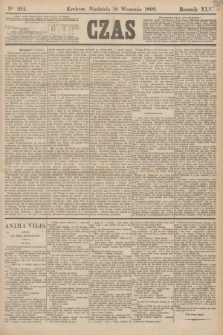 Czas. R.45, Ner 214 (18 września 1892)