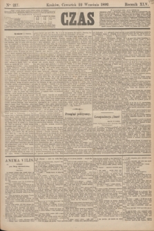 Czas. R.45, Ner 217 (22 września 1892)