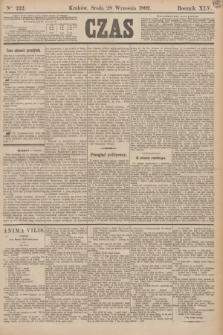 Czas. R.45, Ner 222 (28 września 1892)
