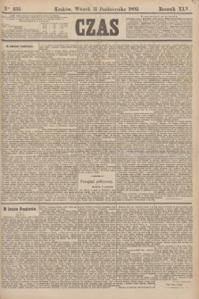 Czas. R.45, Ner 233 (11 października 1892)