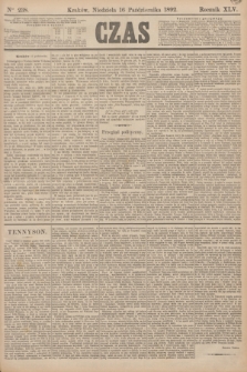Czas. R.45, Ner 238 (16 października 1892)