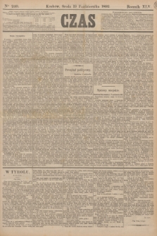 Czas. R.45, Ner 240 (19 października 1892)