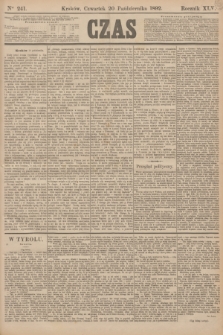 Czas. R.45, Ner 241 (20 października 1892)