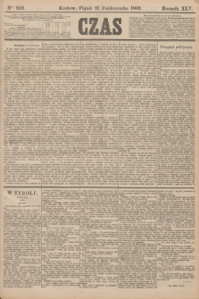 Czas. R.45, Ner 242 (21 października 1892)