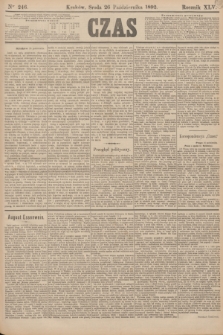 Czas. R.45, Ner 246 (26 października 1892)