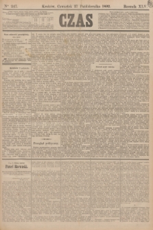 Czas. R.45, Ner 247 (27 października 1892)