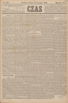 Czas. R.45, Ner 265 (18 listopada 1892)