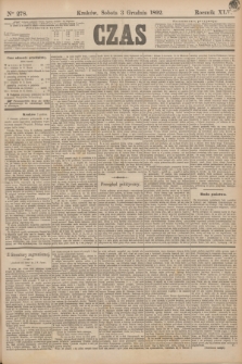 Czas. R.45, Ner 278 (3 grudnia 1892)
