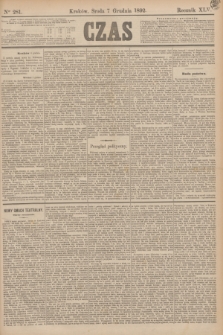 Czas. R.45, Ner 281 (7 grudnia 1892)