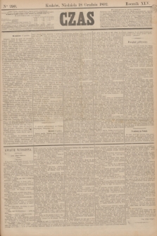 Czas. R.45, Ner 290 (18 grudnia 1892)