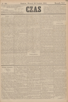 Czas. R.45, Ner 291 (20 grudnia 1892)