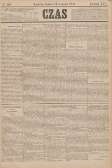 Czas. R.45, Ner 295 (24 grudnia 1892)