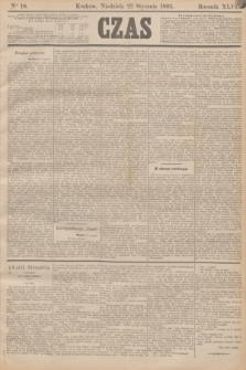 Czas. R.46, Ner 18 (22 stycznia 1893)