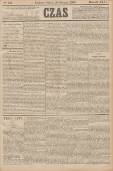 Czas. R.46, Ner 194 (26 sierpnia 1893)