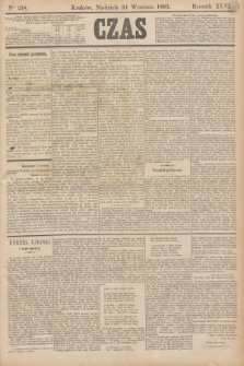 Czas. R.46, Ner 218 (24 września 1893)