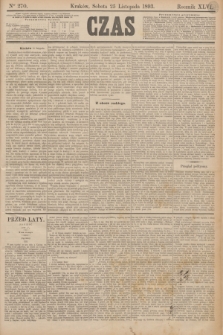 Czas. R.46, Ner 270 (25 listopada 1893)