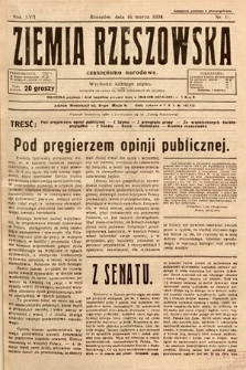 Ziemia Rzeszowska : czasopismo narodowe. 1934, nr 11