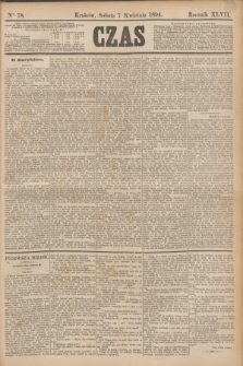 Czas. R.47, Ner 78 (7 kwietnia 1894)