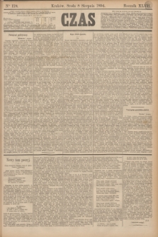 Czas. R.47, Ner 178 (8 sierpnia 1894)