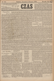 Czas. R.47, Ner 179 (9 sierpnia 1894)