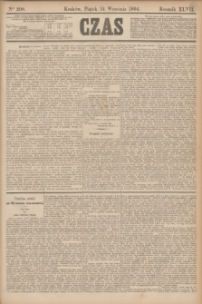 Czas. R.47, Ner 208 (14 września 1894)