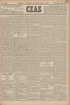 Czas. R.47, Ner 243 (25 października 1894)